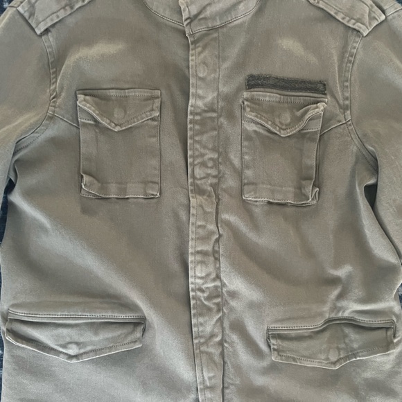 Anine Bing Stretch Cotton Army Jacket Size L - Picture 5 of 11